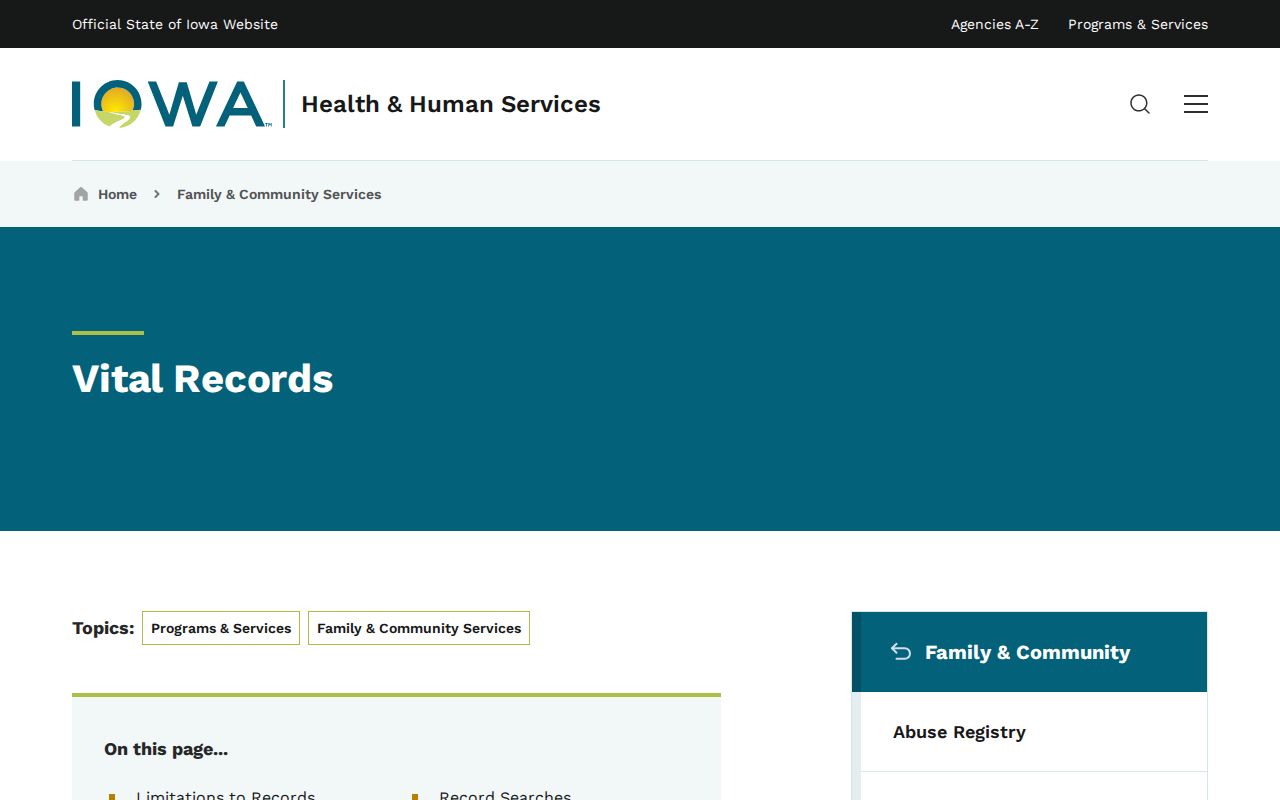 Iowa vital records access rules relevant to Fort Dodge families