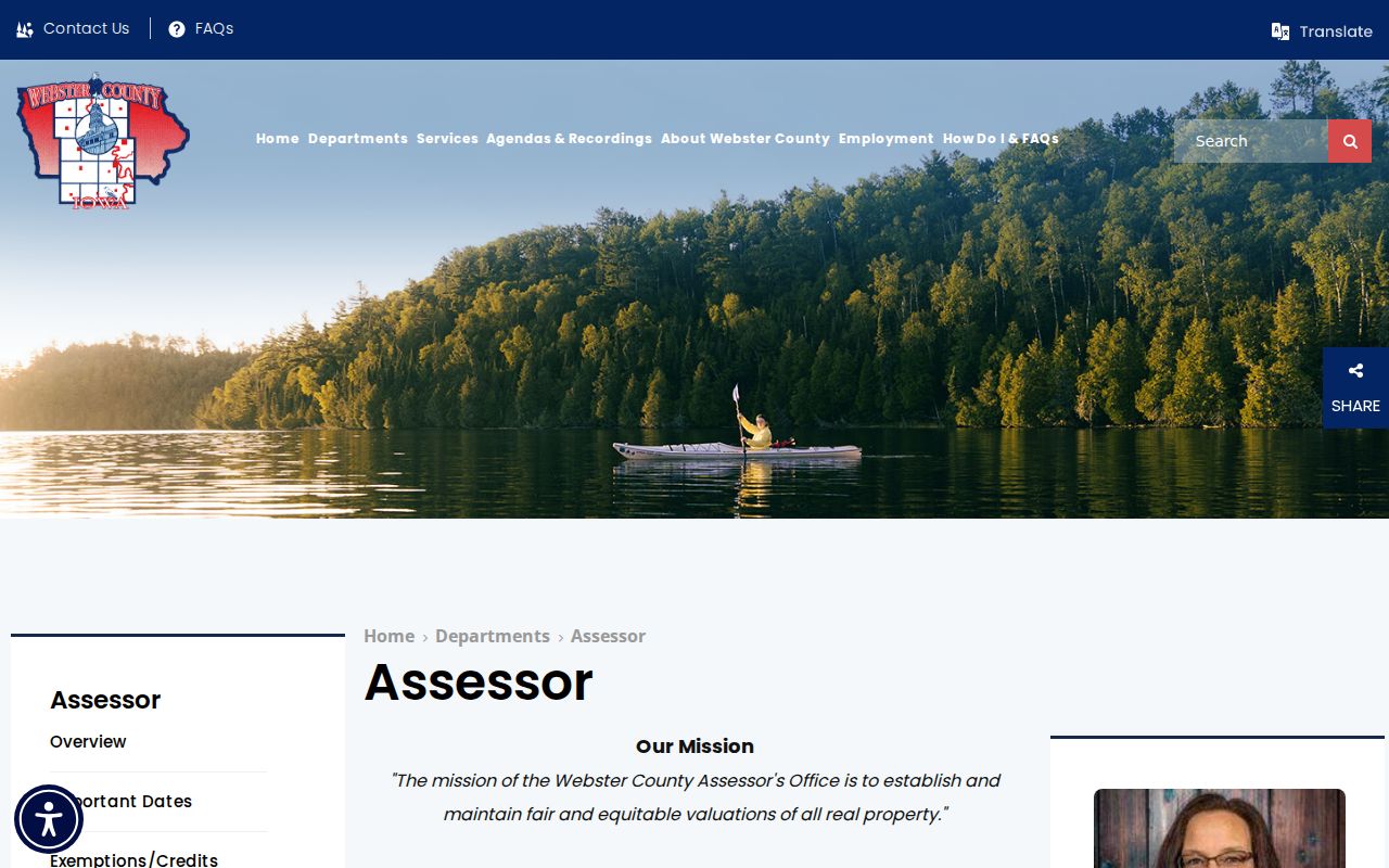 Webster County Assessor page for Fort Dodge street records